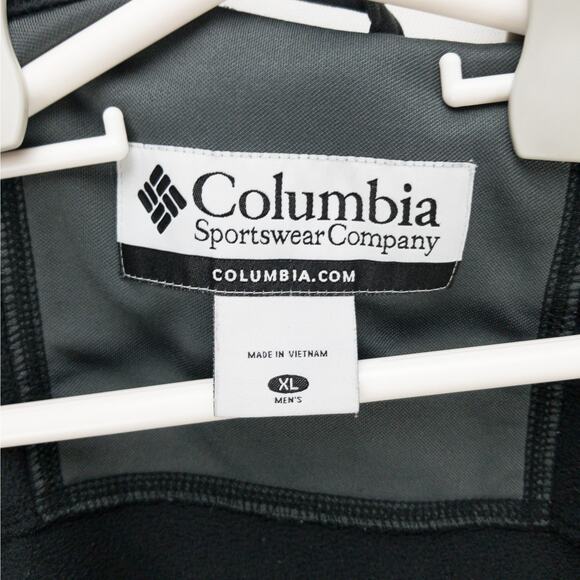Columbia Soft Shell Jacket Men’s XL Black Lightweight Layering Glove Hooks Gear - Picture 3 of 12